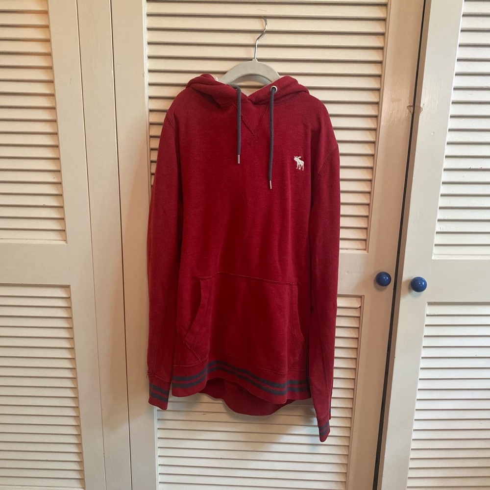 Red Abercrombie & Fitch Drawstring Hoodie